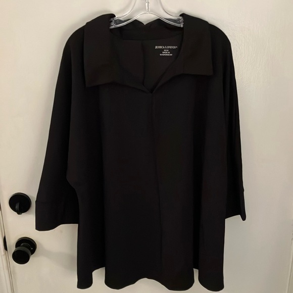 NWOT Jessica London Women's Plus Size Knit Crepe Trapeze Tunic - Picture 2 of 7